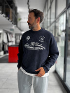 Navy Nothing Printed Washed Sweatshirt HM