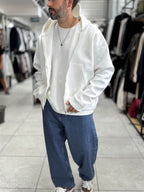 White Panda Fabric Hooded Sweatshirt HM